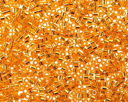 Miyuki Delica Silver Lined Orange (DBS0045) 15/0 Seed Bead