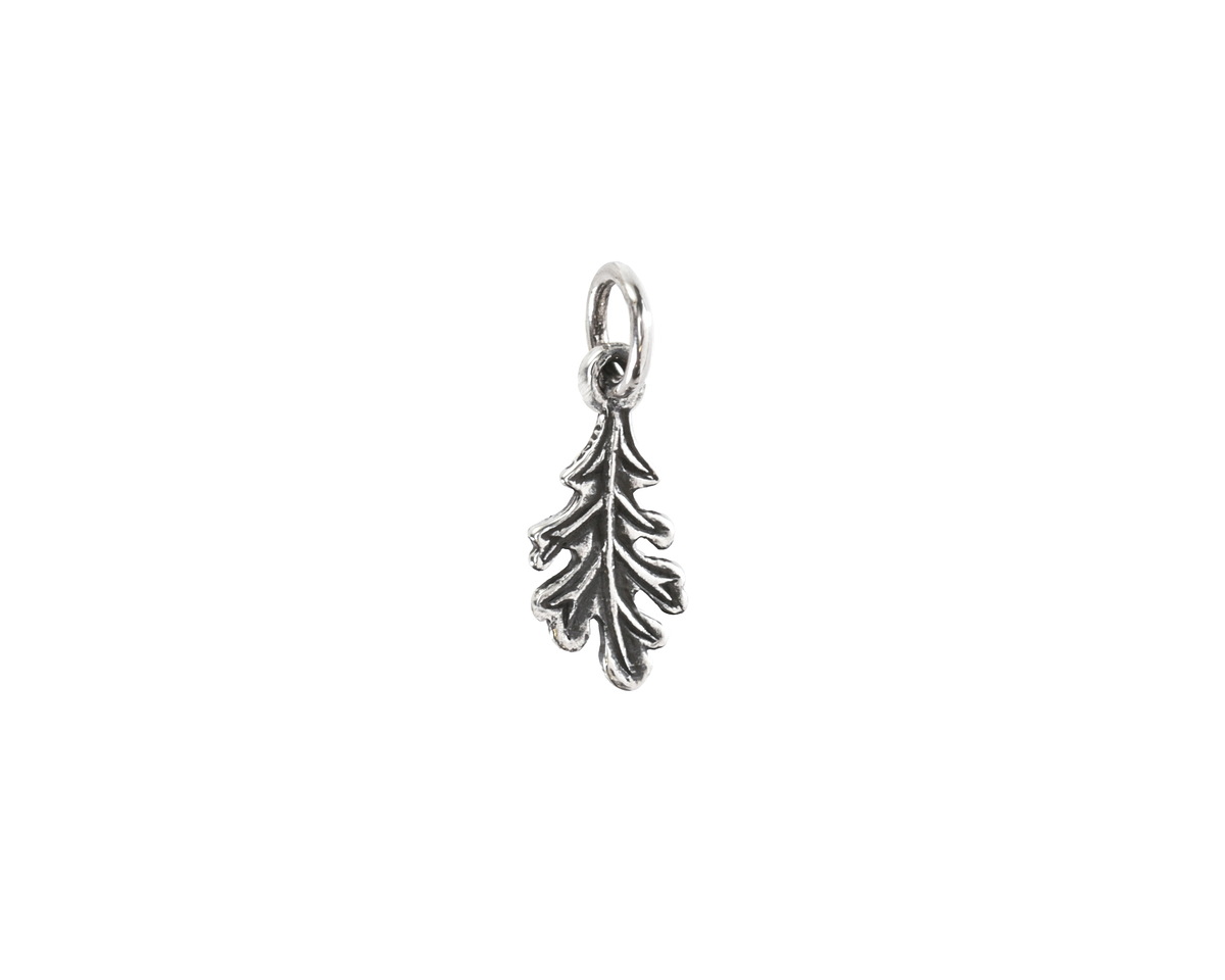 Nina Designs Sterling Silver Small Oak Leaf Charm 6x17mm