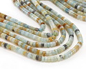 Black Gold Amazonite Heishi 2.5x4mm