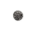 Jet Hematite Pave Round 12mm