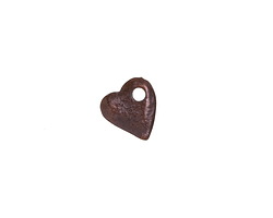 Mykonos Antique Copper (plated) Small Angled Heart Drop 10mm