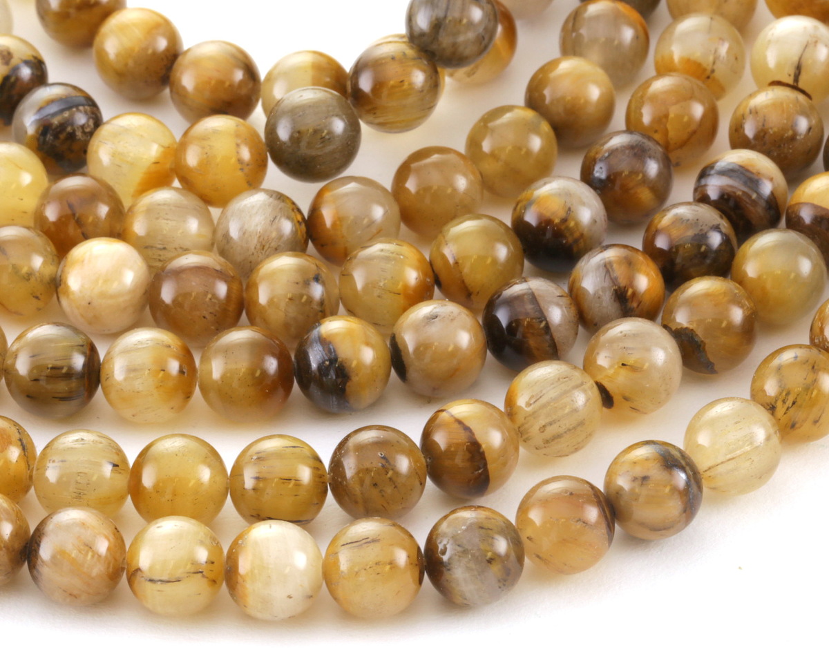 Golden Wooden Jasper Round 8mm