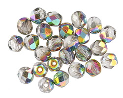Czech Glass Crystal Antique Vitrail Fire Polished Round 6mm