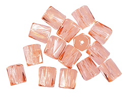 Czech Glass Rosaline Faceted Barrel 7mm