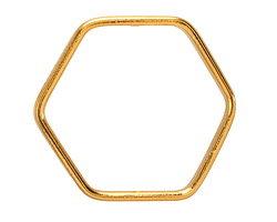 Mykonos Gold (plated) Hexagon Frame 38mm