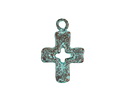 Mykonos Copper (plated) Patina Medium Simple Cross 16x25mm