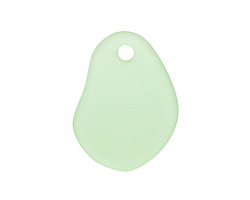 Peridot Beach-Style Glass Potato Chip Drop 19-20x25-26mm
