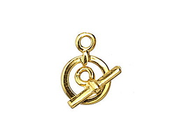 Mykonos Gold (plated) Small Simple Toggle 13x19mm, Bar 16mm