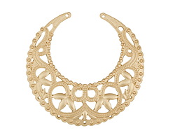 Satin Gold Finish Ornate Crescent Focal 73x72mm