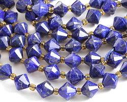 Lapis (A) Faceted Bicone 8mm Beads