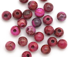 Ruby Crazy Lace Agate Round (Large Hole) 8mm