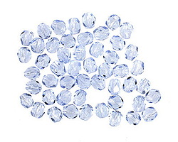 Czech Glass Light Sapphire Fire Polished Round 4mm