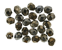 Czech Glass Iris Brown Fire Polished Round 6mm