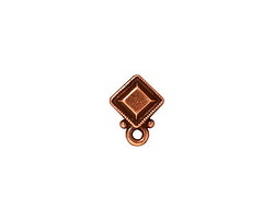 TierraCast Antique Copper (plated) Faceted Diamond Ear Post 10x12mm