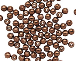 Czech Glass Dark Bronze Round 4mm