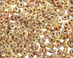 Opaque White Picasso SuperDuo 2x5mm Seed Bead