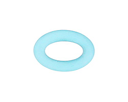 Turquoise Bay Beach-Style Glass Oval Ring 22x16mm