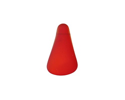 Cherry Red Beach-Style Glass Side Drilled Freeform Drop 10-15x21-28mm