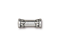 TierraCast Antique Silver (plated) Lotus Tube 15x6mm