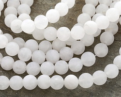 White Quartz (matte) Round 8mm