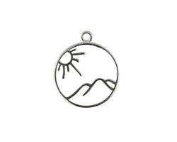 Amoracast Sterling Silver Sunny Mountains Charm 13x16mm