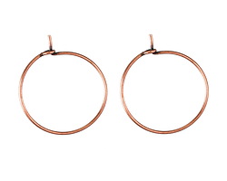 Antique Copper (plated) Hoop Earwire 20mm