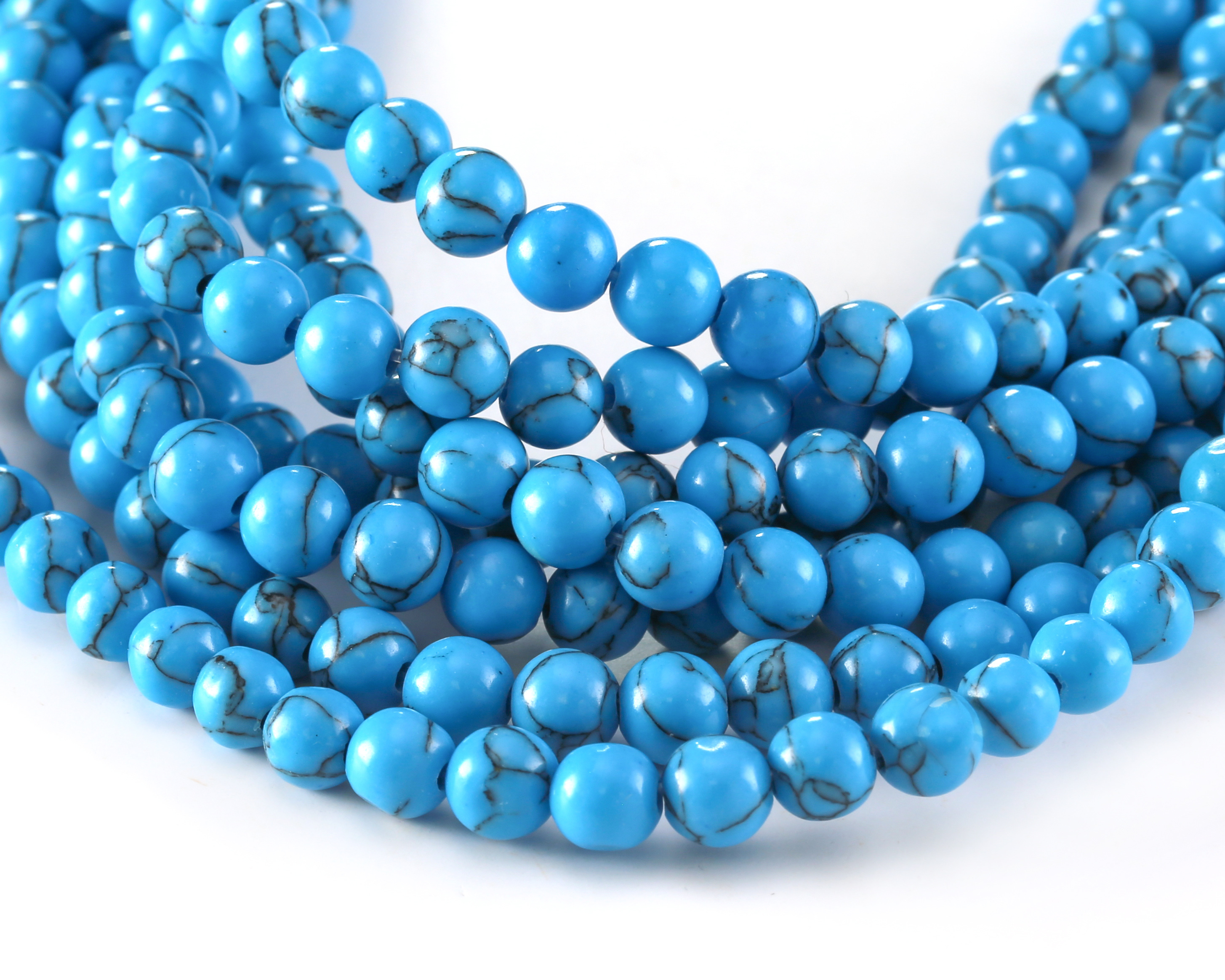 Howlite Turquoise Round 6mm