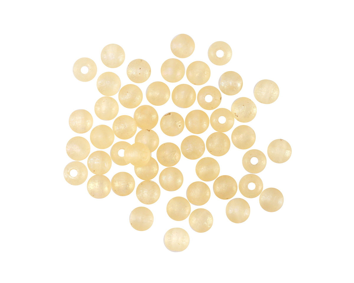 Czech Glass Textured Jonquil Luster Round Druk 3mm