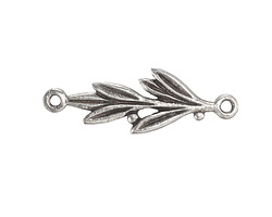 Mykonos Antique Silver (plated) Olive Branch Link 35x13mm