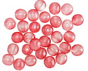 Czech Glass Crystal w/ Textured Pink Luster Round Druk 6mm