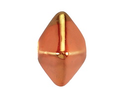 Mykonos Ceramic Iridescent Tangerine Octahedron 18x21mm