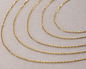 Waterproof 18K Gold PVD Plated Stainless Steel Tiny Cable Chain, 1.5x1mm links, 25ft Spool