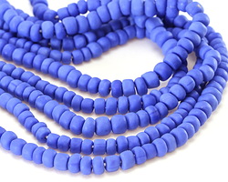 Java Glass Cobalt Graduated Gooseberry Beads 3-6x4-6mm