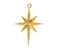 24K Gold (plated) Bethlehem Star Pendant 21x30mm