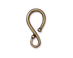 TierraCast Antique Brass (plated) Large Classic Hook Clasp 32x16mm