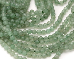 Green Aventurine (A) Faceted Round 4mm