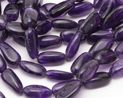 Amethyst Elongated Tumbled Nugget 11-20x8-12mm