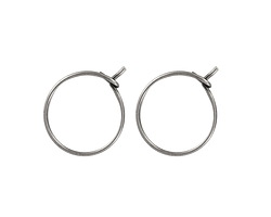 Antique Silver (plated) Hoop Earwire 14mm