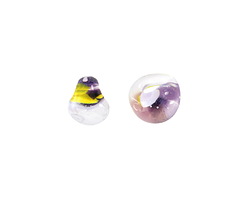 Unicorne Beads Glass Purple Daisy Teardrop 9-10mm