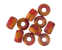 Czech Glass Matte Campfire Roller 9mm
