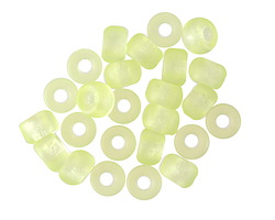 Czech Glass Matte Lemon Ice Roller 6mm