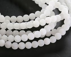 White Jade (matte) Round 6mm