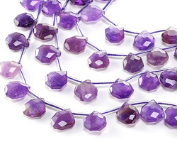 Amethyst Microfaceted Diamond Pear Teardrop 13x14-15mm