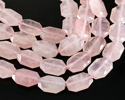 Madagascar Rose Quartz Microfaceted Flat Slab 16x12mm