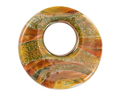 Unicorne Beads Glass Royal Green Large Halo Disk 40mm