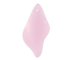 Blossom Pink Beach-Style Glass Conch Shell Pendant 20x39mm