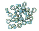 Czech Glass Matubo Blue Turquoise w/ Rembrandt Tri-cut 2/0 Seed Bead
