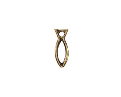 Mykonos Antique Brass (plated) Openwork Fish Focal 6x15mm