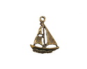 Mykonos Antique Brass (plated) Sailboat Focal 16x21mm