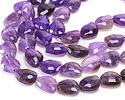 Amethyst Microfaceted Puff Pear 13x16mm